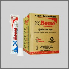 CAIXA COPO PLASTICO DESCARTAVEL 150ML C 25X100 BRANCO ROSSO (PS)